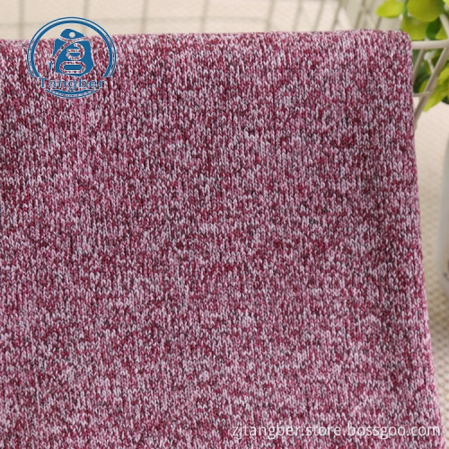 100 polyester ryggborste Hacci tyg för tröja